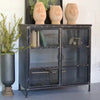 Short Iron And Glass Apothecary Cabinet - KALALOU
