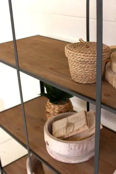 Stair Step Wood And Metal Display Unit - KALALOU - Gifts for You 'n Me