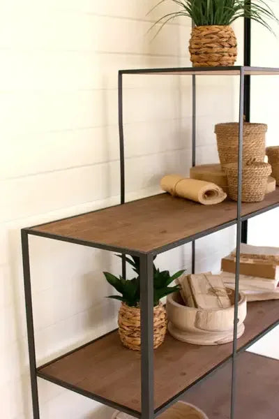 Stair Step Wood And Metal Display Unit - KALALOU - Gifts for You 'n Me