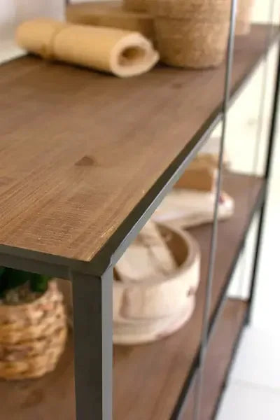 Stair Step Wood And Metal Display Unit - KALALOU - Gifts for You 'n Me