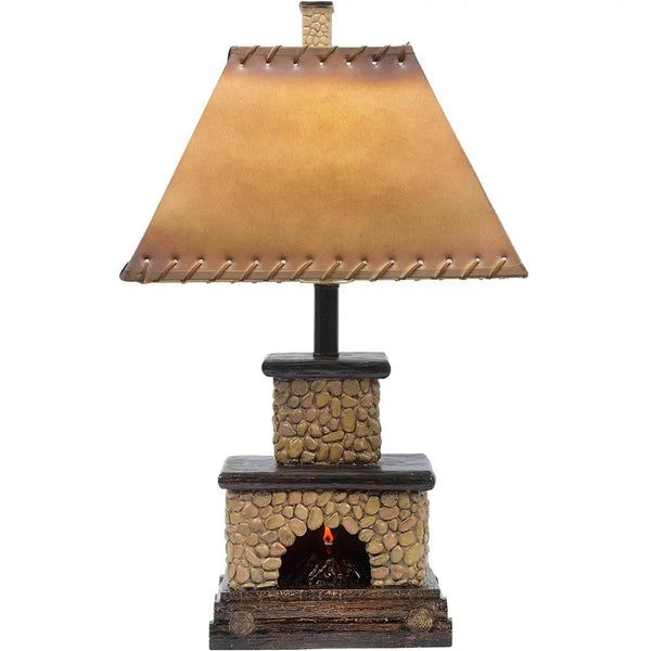 Stone Fireplace Lamp