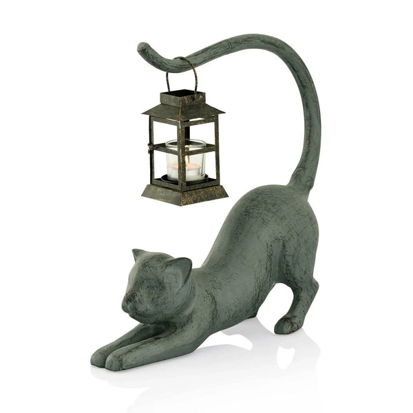 Stretching Cat Garden Lantern - Gifts for You 'n Me