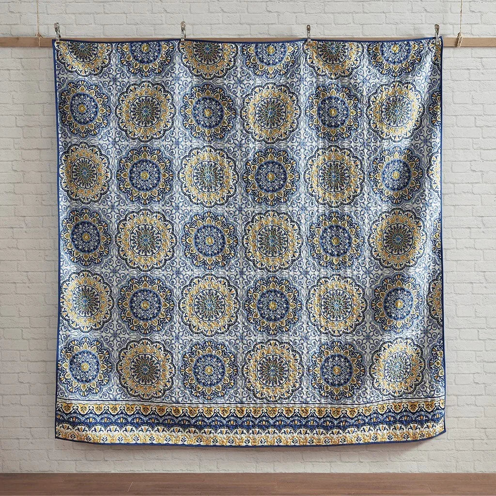 Tangiers 6 Piece Reversible Coverlet Set - Blue - Gifts for You 'n Me