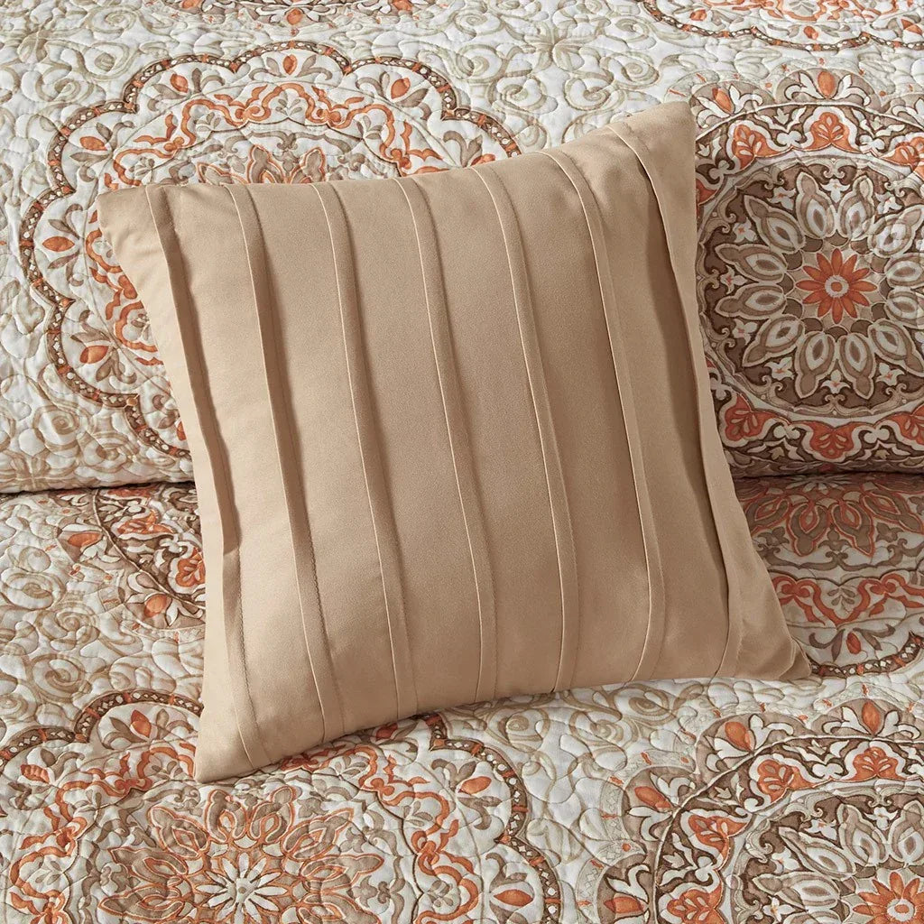 Tangiers 6 Piece Reversible Coverlet Set - Orange - Gifts for You 'n Me