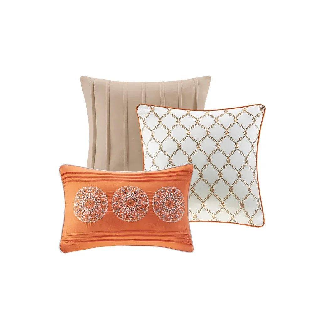Tangiers 6 Piece Reversible Coverlet Set - Orange - Gifts for You 'n Me