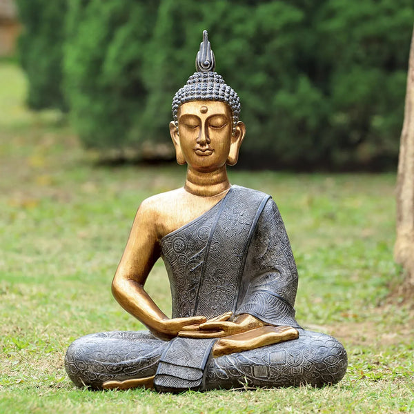 Thoughtfull Buddha Garden Sculpture - Gifts for You 'n Me