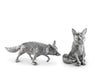 PEWTER FOXES SALT & PEPPER SET