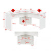 L-shaped Desk - White