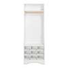 White Compact Wardrobe with Shoe Storage