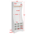 White Compact Wardrobe with Shoe Storage