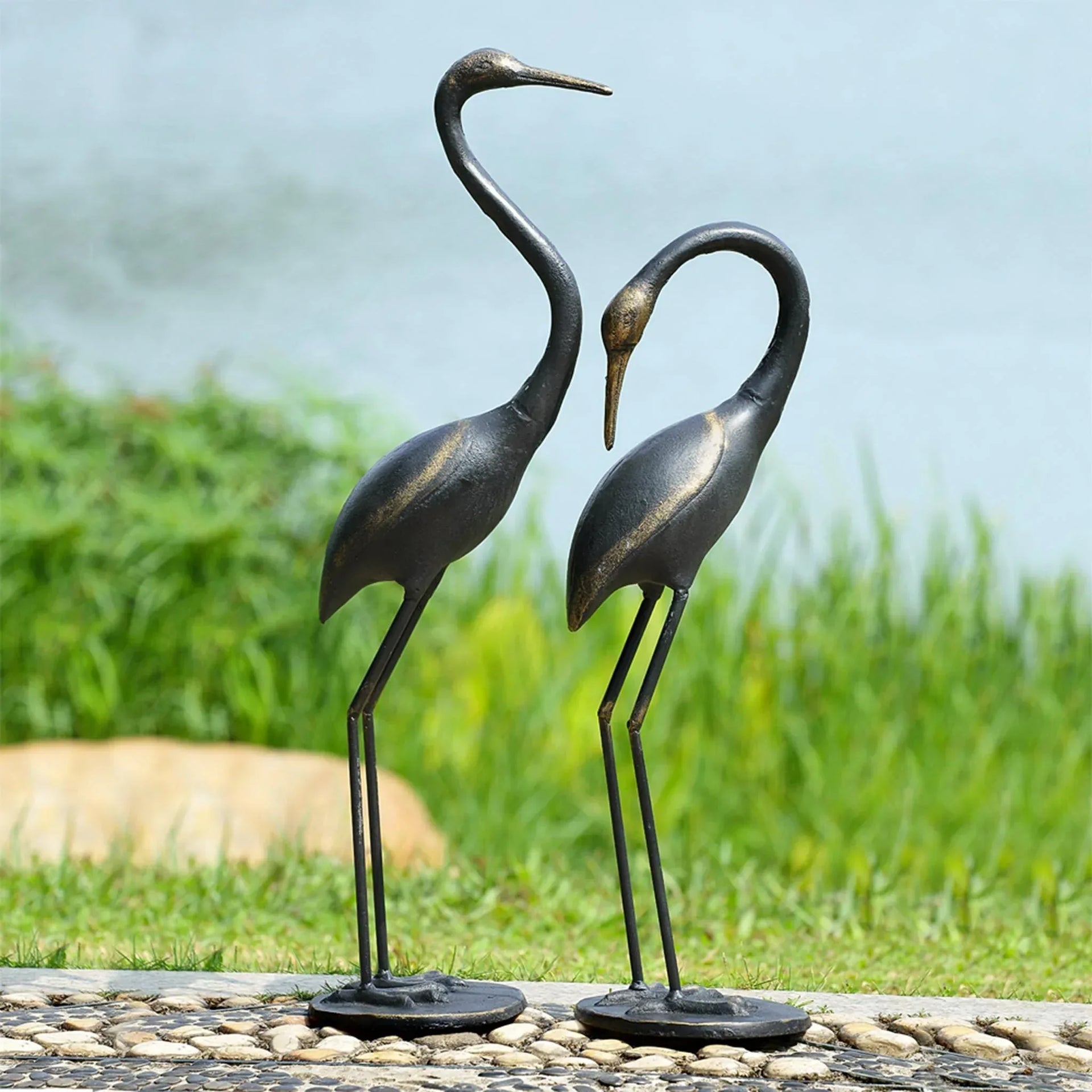 Watchful Waders Garden Cranes Set of 2 - Gifts for You 'n Me