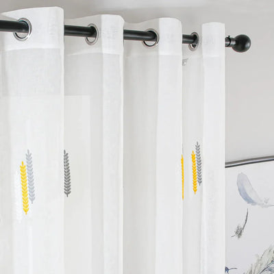 White Sheer Curtain Panel - Dolce Mela - Cologne 60x100