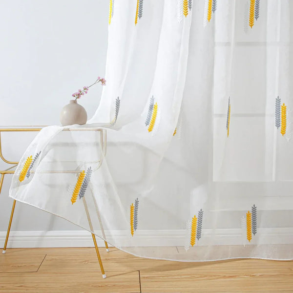 White Sheer Curtain Panel - Dolce Mela - Cologne 60x100