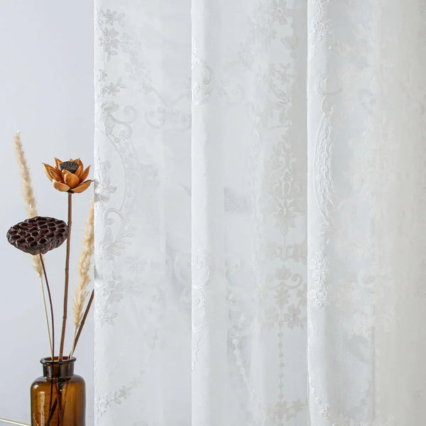 White Sheer Curtain Panels - Dolce Mela - Idra 60x100