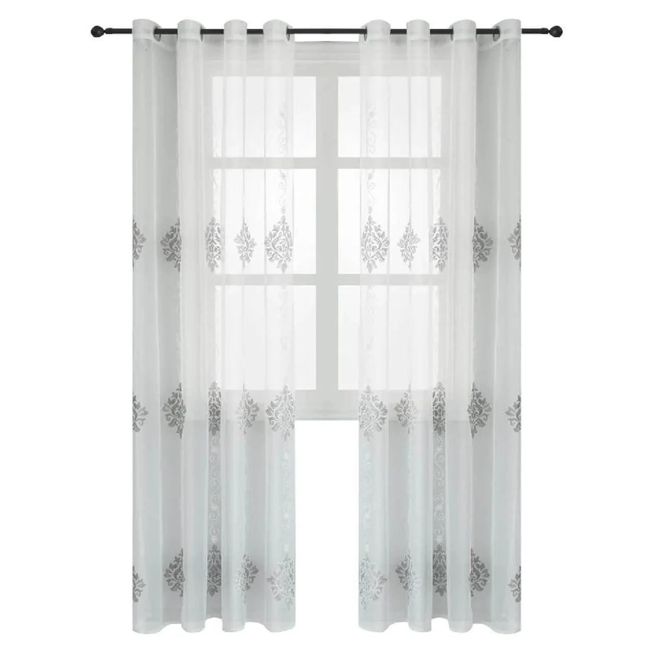 White Sheer Curtain Panels - Dolce mela - Nexus 60x100