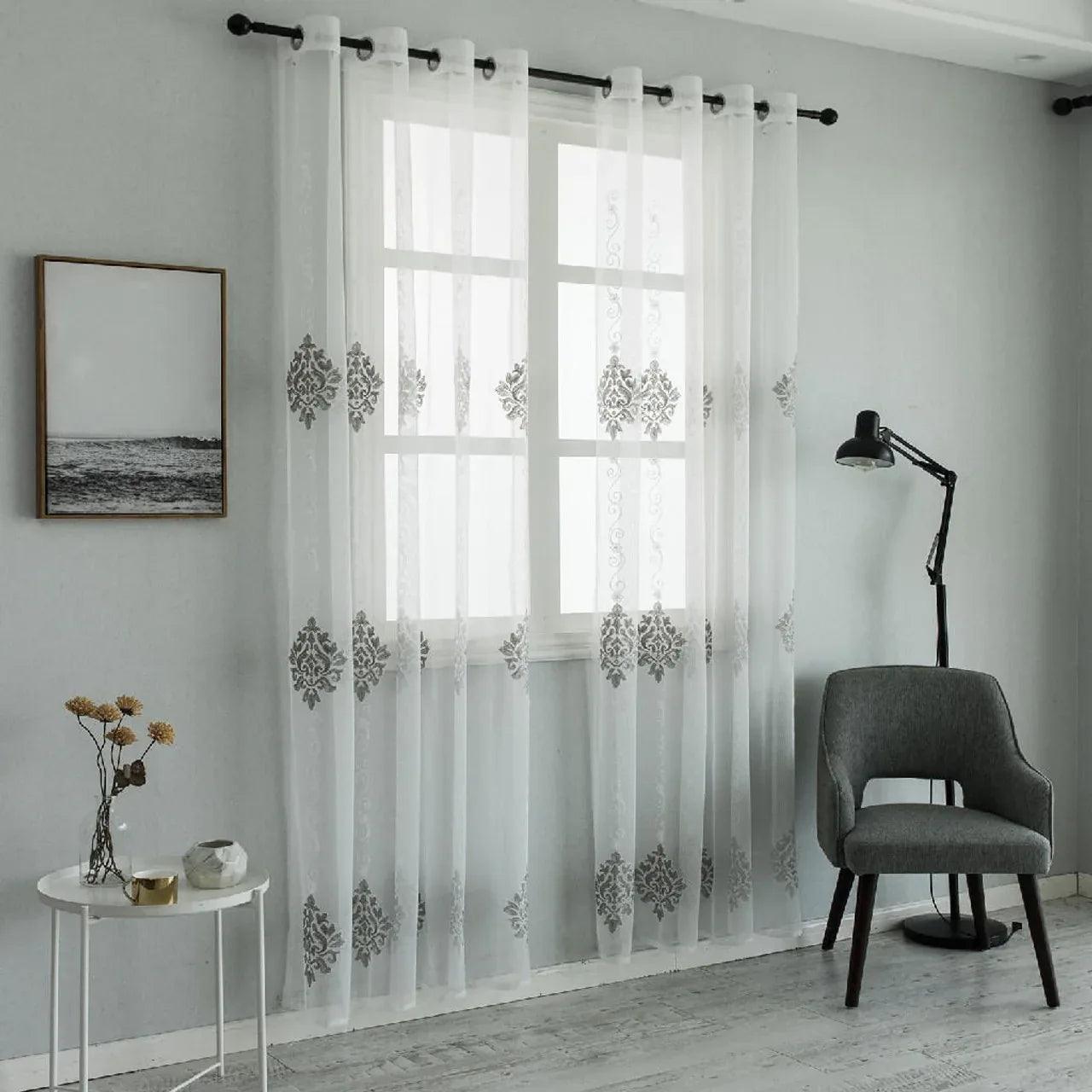 White Sheer Curtain Panels - Dolce mela - Nexus 60x100