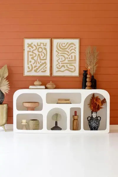 White Wood Console Table - KALALOU