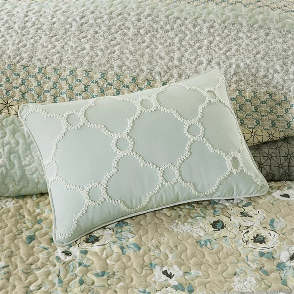 Willa 6 Piece Reversible Coverlet Set - Green - Gifts for You 'n Me