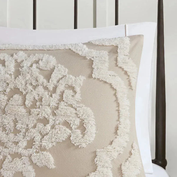 Viola 3 Piece Tufted Cotton Chenille Damask Comforter Set by Madison Park - Gifts for You 'n Me