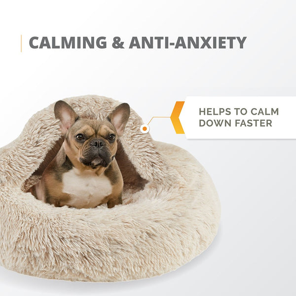 Luna Hooded Round Pet Bed by Friends Forever - • SIZE: D 23