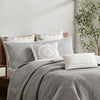 Pomona Cotton Embroidered 3 Piece Coverlet Set - Gray