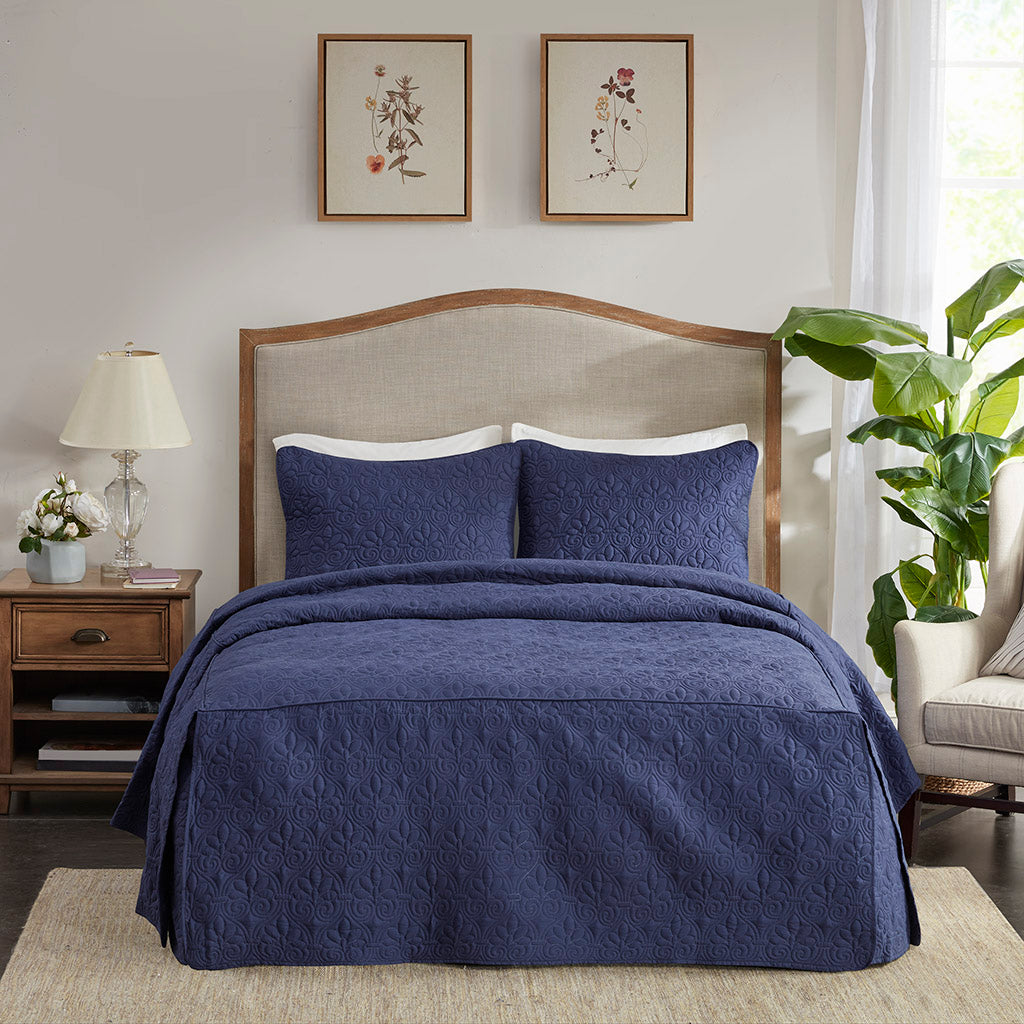 Quebec 3 Piece Fitted Bedspread Set by Madison Park
