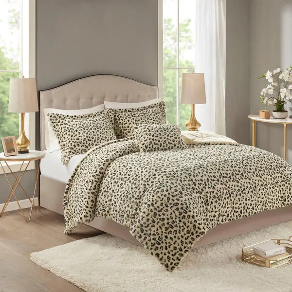 Zuri Faux Fur Comforter Set by Madison Park - Gifts for You 'n Me