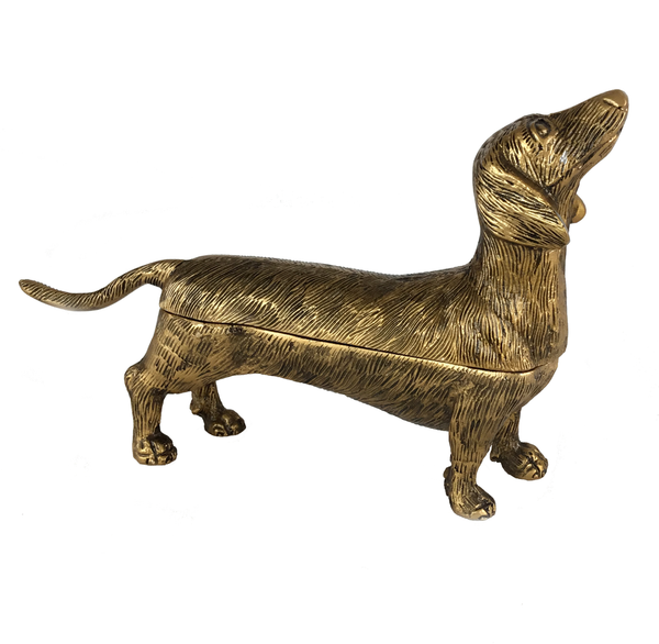 Brass Finish Dog Storage Box - Gifts for You 'n Me