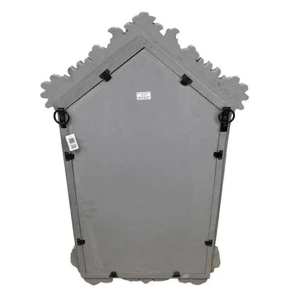 Hand Carved Wood Greystone Wall Mirror - Gifts for You 'n Me