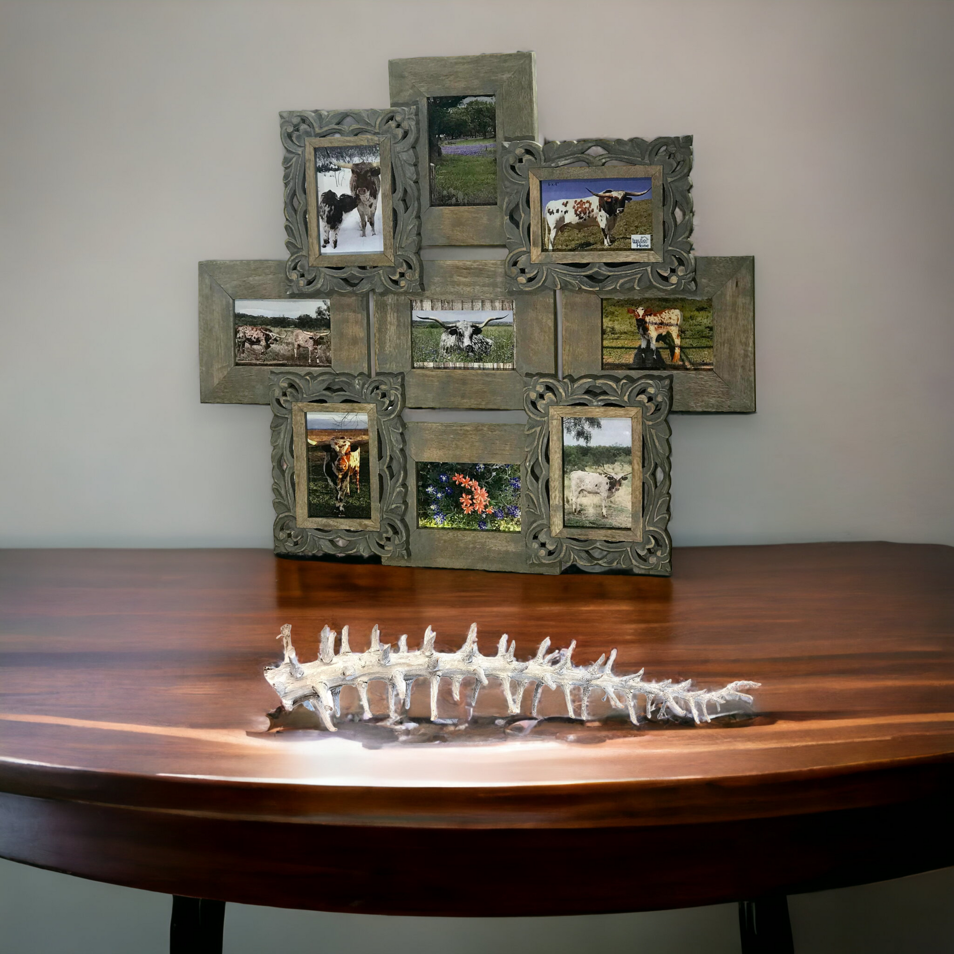 Royal Orleans Mango Wood 9 Photo Frame Wall Collage