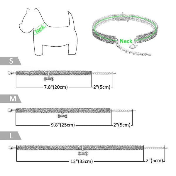Bling Rhinestone Dog Collar Crystal Puppy - Gifts for You 'n Me