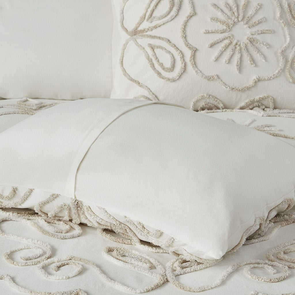 Violette 3 Piece Tufted Cotton Chenille Comforter Set by Madison Park