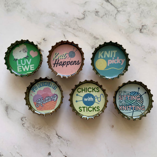 Knitting Magnets - Set of 6 - Gifts for You 'n Me