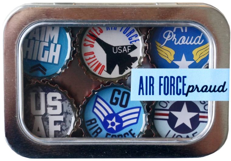 Air Force Cap Magnets - Set of 6 - Gifts for You 'n Me