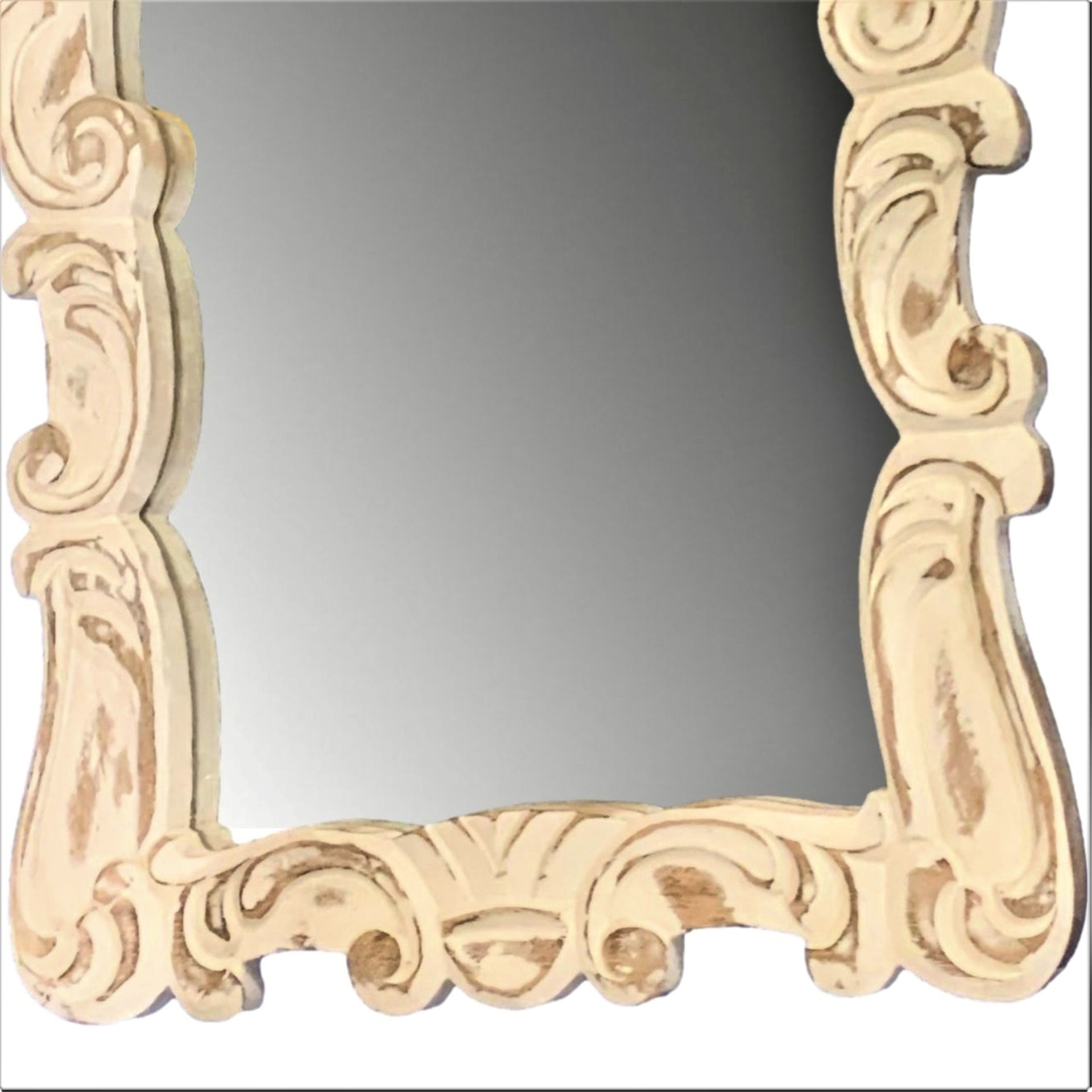 Royal Orleans Hand-Carved Wood Vanity Wall Mirror