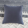 Mila 3 Piece Cotton Navy Comforter Set with Chenille Tufting by INK+IVY