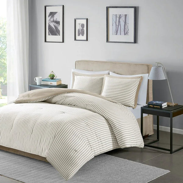 Hayden Reversible Yarn Dyed Down Alternative Comforter Set by Madison park Essentials - Gifts for You 'n Me