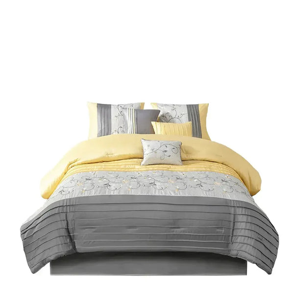 Serene Embroidered 7 Piece Comforter Set by Madison Park - Gifts for You 'n Me