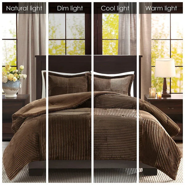 Parker Corduroy Plush Comforter Mini Set by Madison Park - Gifts for You 'n Me