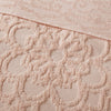 Laetitia Tufted Cotton Chenille Medallion Fringe Coverlet Mini Set - Blush
