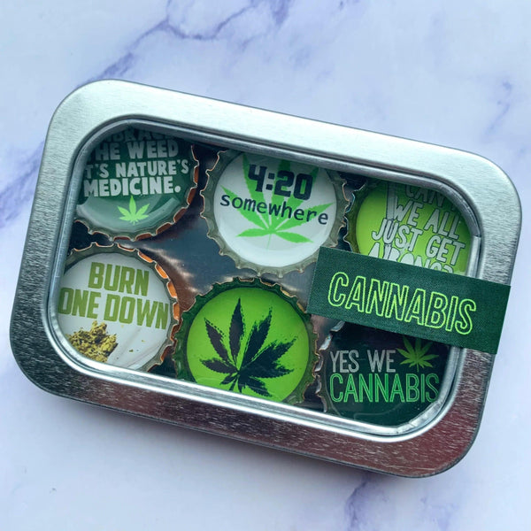 Cannabis Magnets - Set of 6 - Gifts for You 'n Me