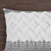 Mila 3 Piece Cotton Gray Comforter Set with Chenille Tufting by INK+IVY