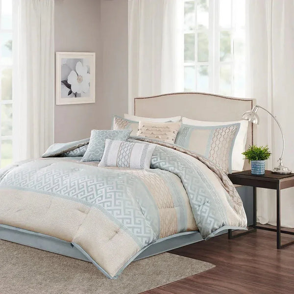 Bennett 7 Piece Jacquard Comforter Set by Madison Park - Gifts for You 'n Me