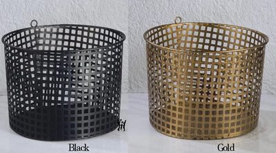 Metal Bin in Black or Gold