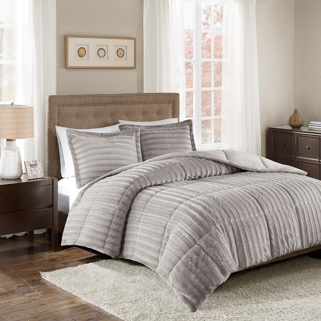 Duke Faux Fur Comforter Mini Set by Madison Park