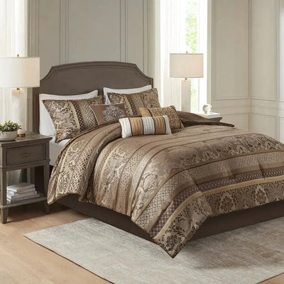 Bellagio 7 Piece Jacquard Comforter Set by Madison Park