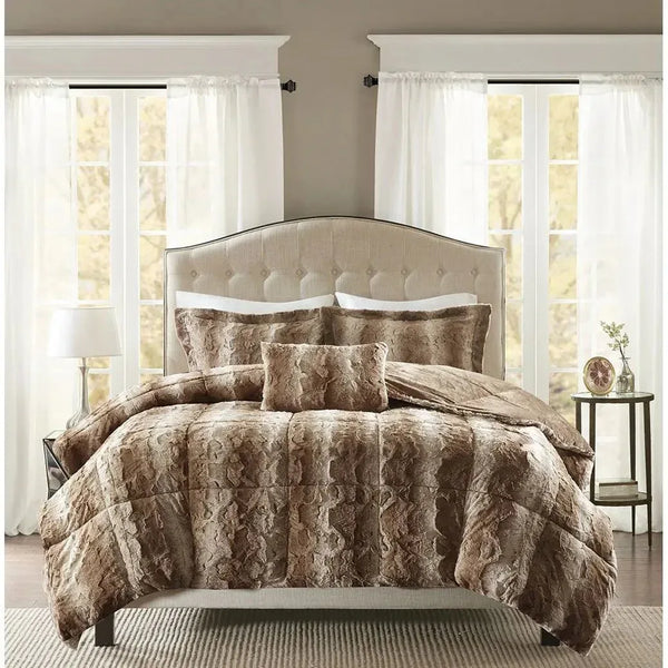 Zuri Faux Fur Comforter Set by Madison Park - Gifts for You 'n Me
