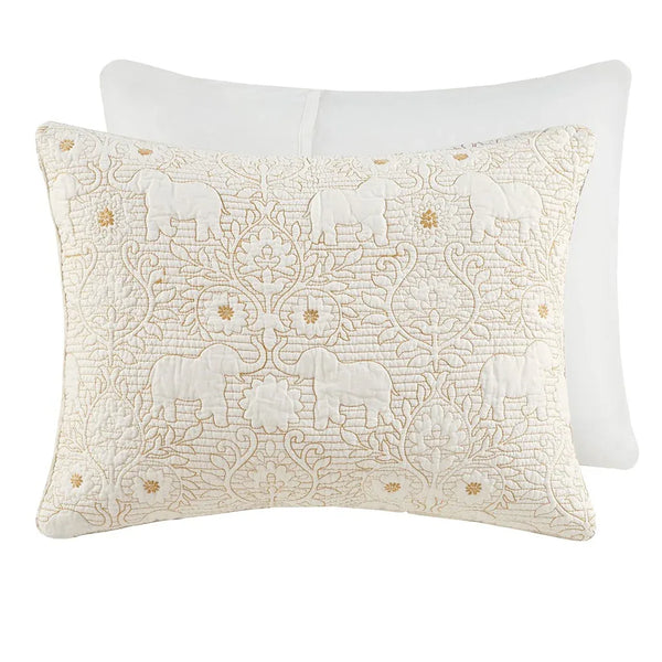 Kandula 3 Piece Reversible Cotton Quilt Set in Yellow - Gifts for You 'n Me