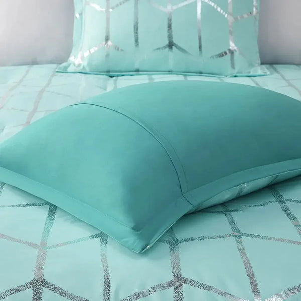 Raina Metallic Printed Comforter Set by Intelligent Design - Gifts for You 'n Me