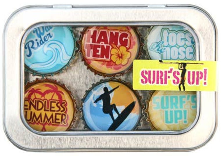 Surf's Up Summer Magnet - Set of 6 - Gifts for You 'n Me